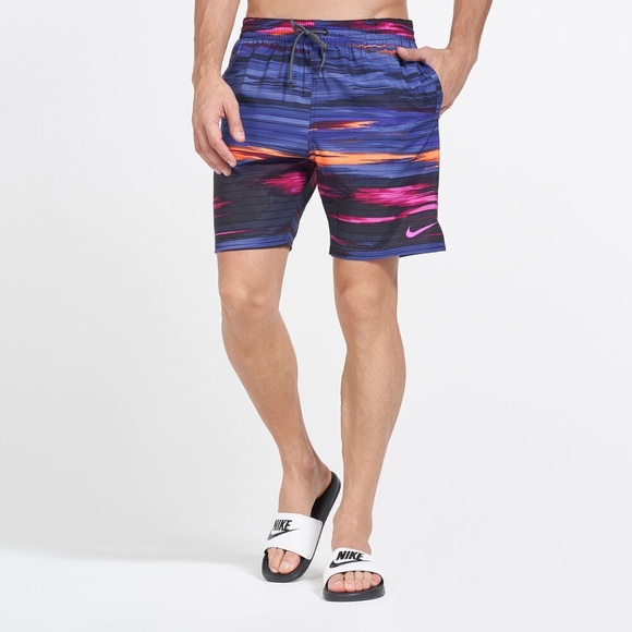 Nike Sky Stripe Vital 7” Volley Short Size Large - Picture 1 of 13